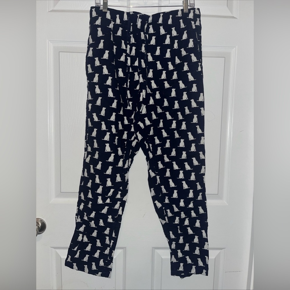 J. Crew Navy and White dog Patterned Men's Pants